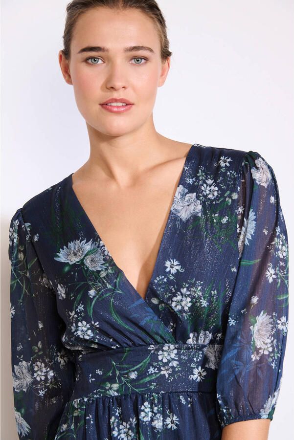 LOLALIZA midi jurk donkerblauw