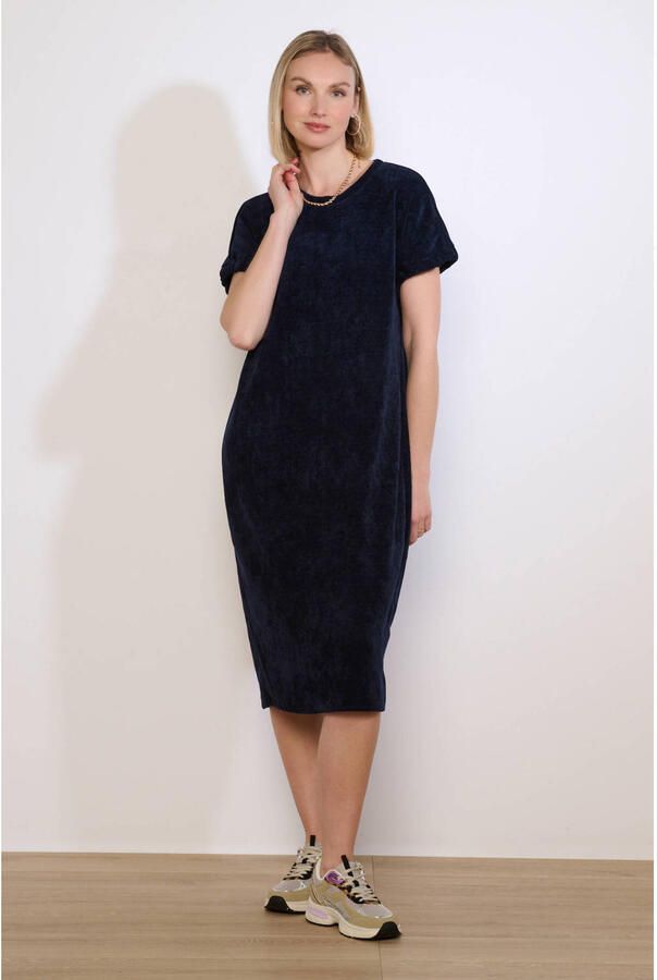 LOLALIZA midi jurk donkerblauw