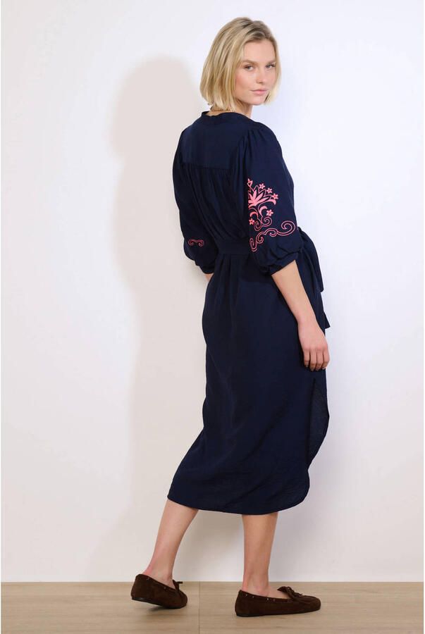 LOLALIZA midi jurk donkerblauw - Foto 3