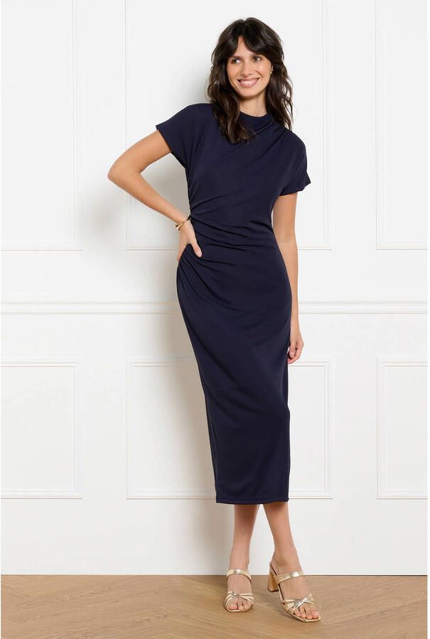 LOLALIZA midi jurk donkerblauw - Foto 2