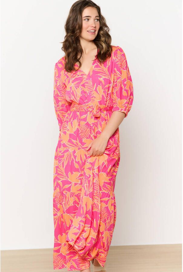 LOLALIZA midi jurk oranje