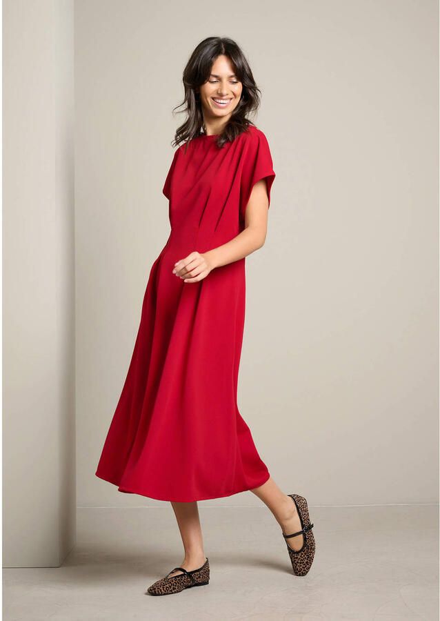 LOLALIZA midi jurk rood