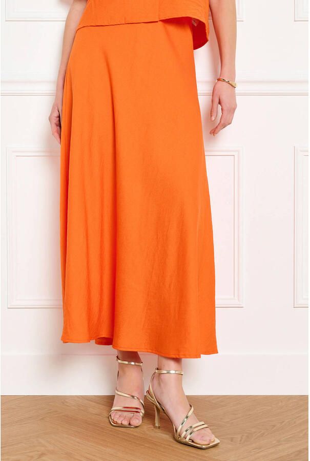 LOLALIZA midi rok oranje