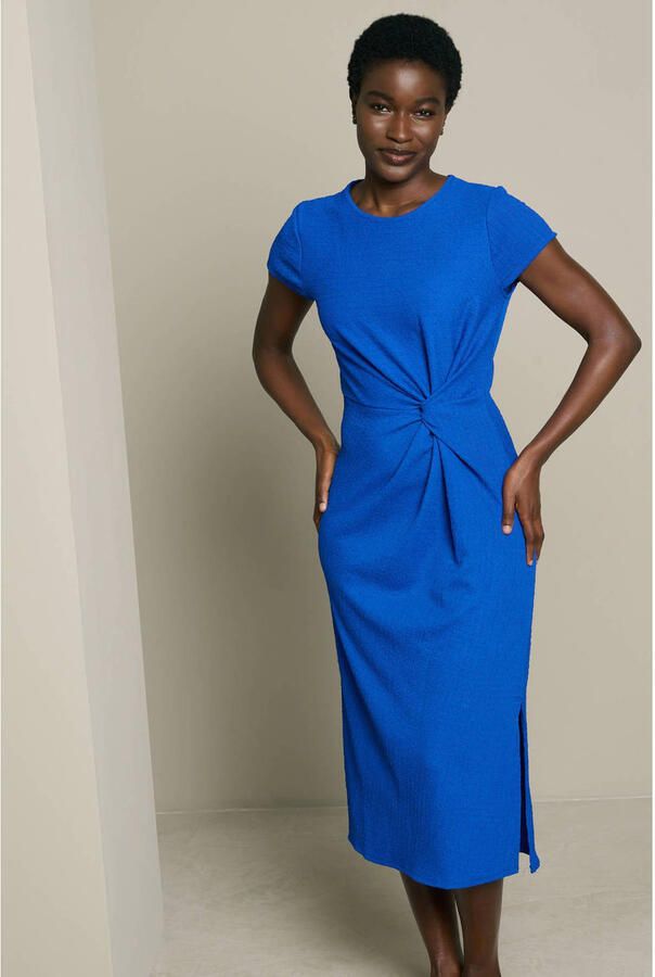 LOLALIZA midi zomerjurk blauw