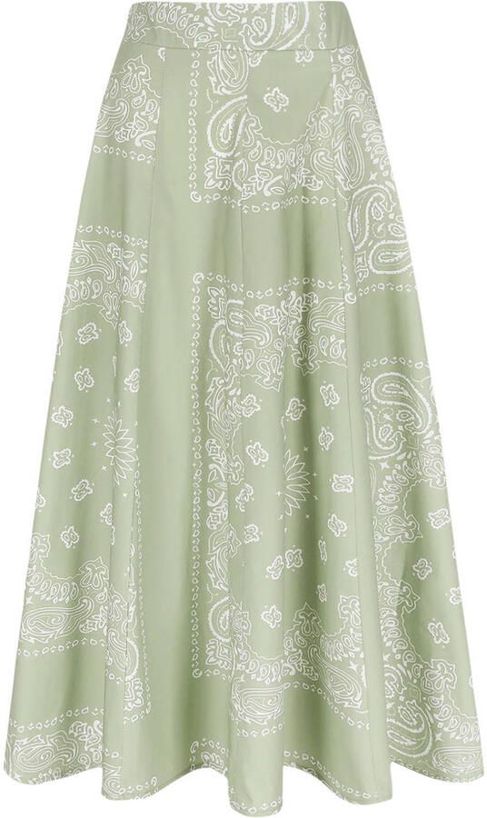 LOLALIZA midirok met paisley lichtgroen - Foto 3