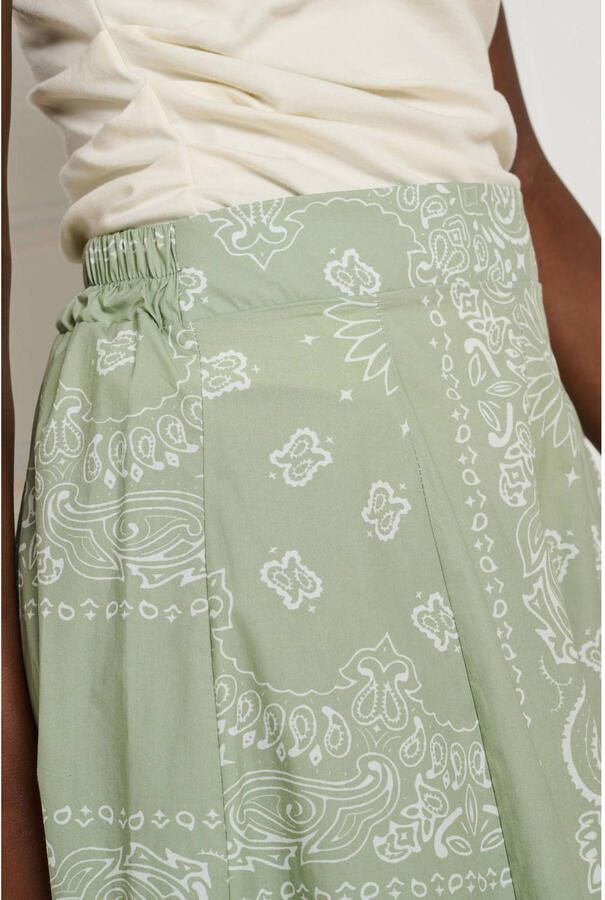 LOLALIZA midirok met paisley lichtgroen - Foto 2