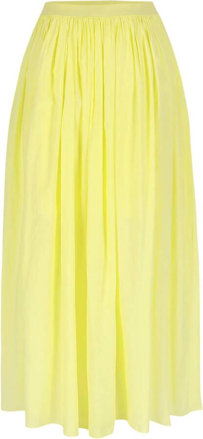 LOLALIZA midirok met plissé geel - Foto 3