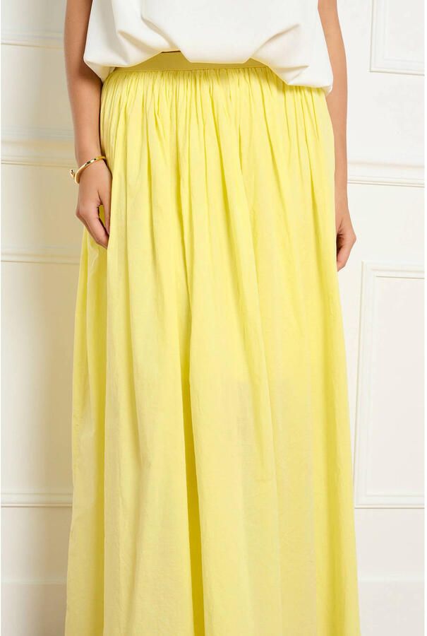 LOLALIZA midirok met plissé geel - Foto 2