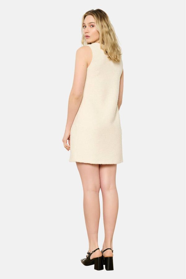 LOLALIZA mini jurk ecru