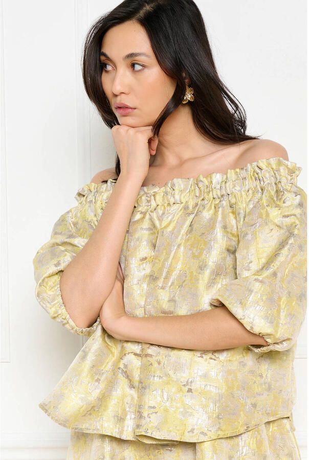 LOLALIZA off shoulder top geel - Foto 2