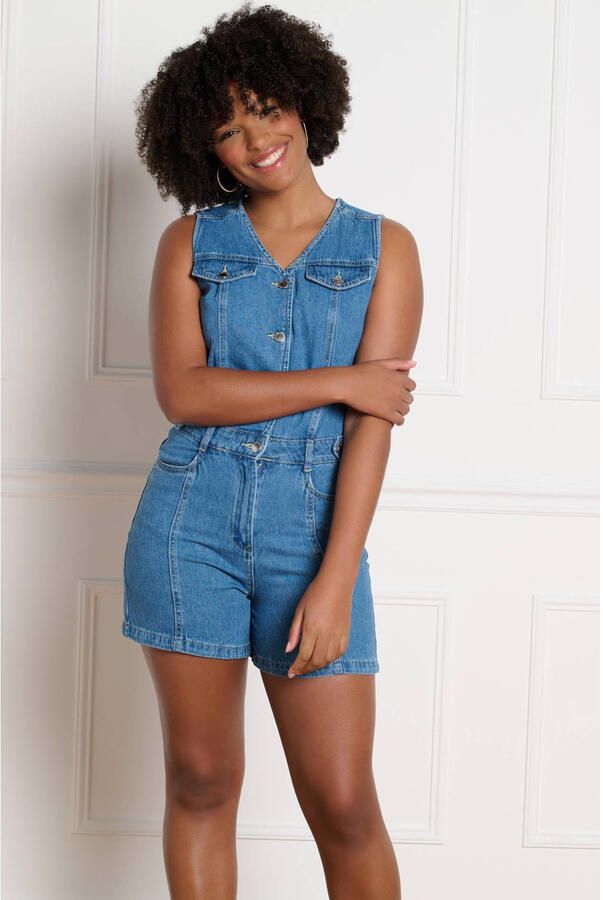 LOLALIZA playsuit medium blue denim - Foto 3