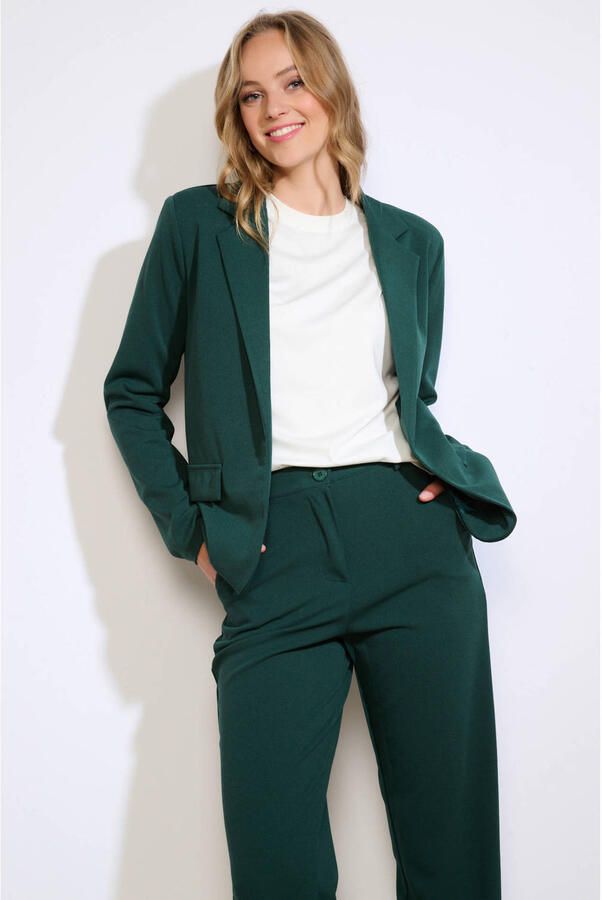 LOLALIZA regular blazer donkergroen - Foto 1