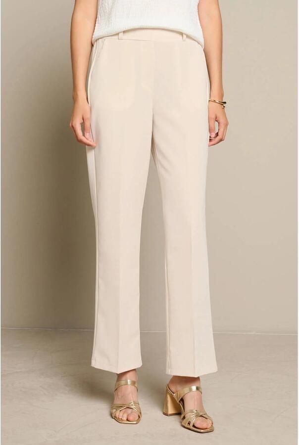 LOLALIZA regular fit broek crème