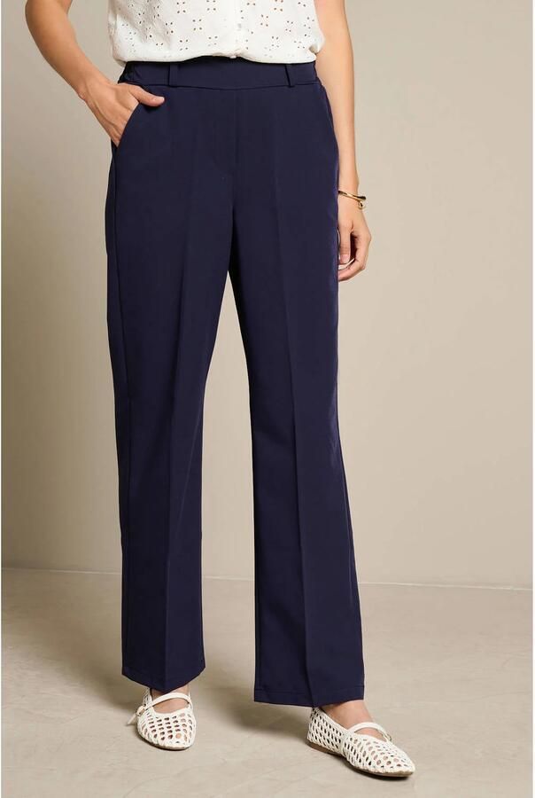 LOLALIZA regular fit broek donkerblauw
