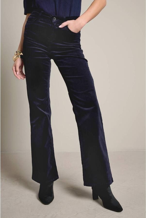 LOLALIZA regular fit jeans donkerblauw