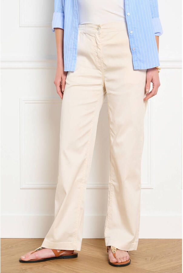 LOLALIZA regular high waist broek ecru