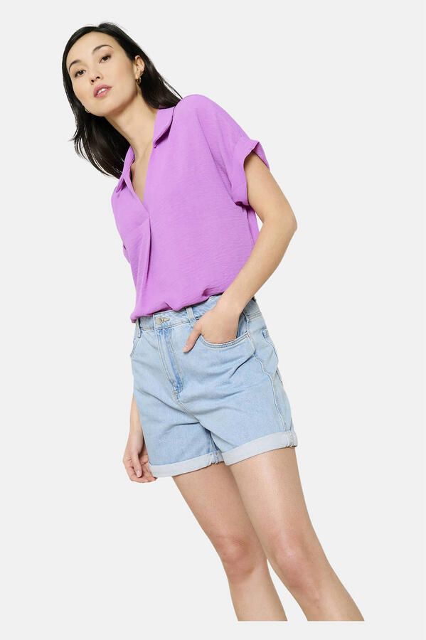 LOLALIZA regular high waist denim short light blue denim