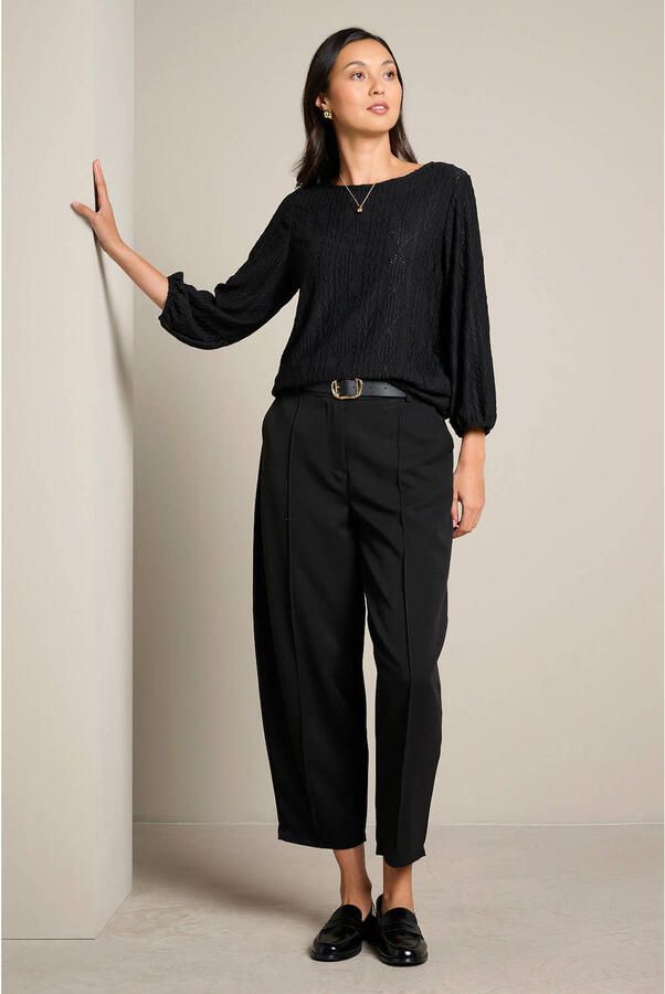 LOLALIZA regular waist barrel broek zwart - Foto 2