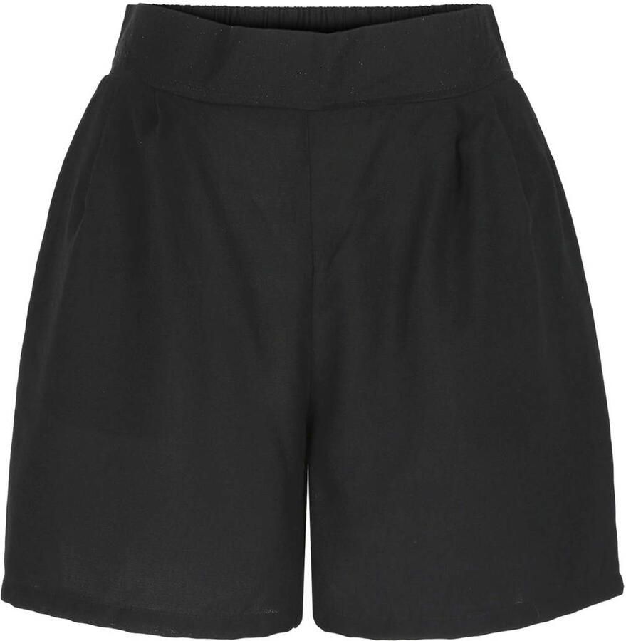 LOLALIZA regular waist straight fit paperbag short zwart - Foto 2