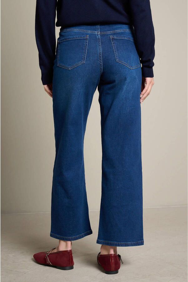 LOLALIZA regular waist wide leg jeans donkerblauw - Foto 3