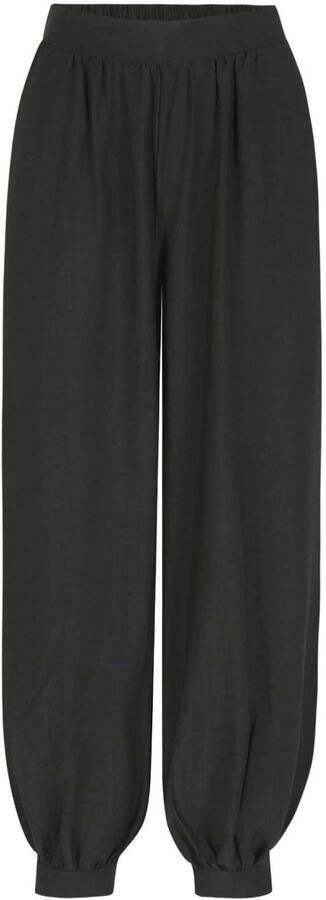 LOLALIZA viscose ballonbroek met plooien zwart - Foto 3