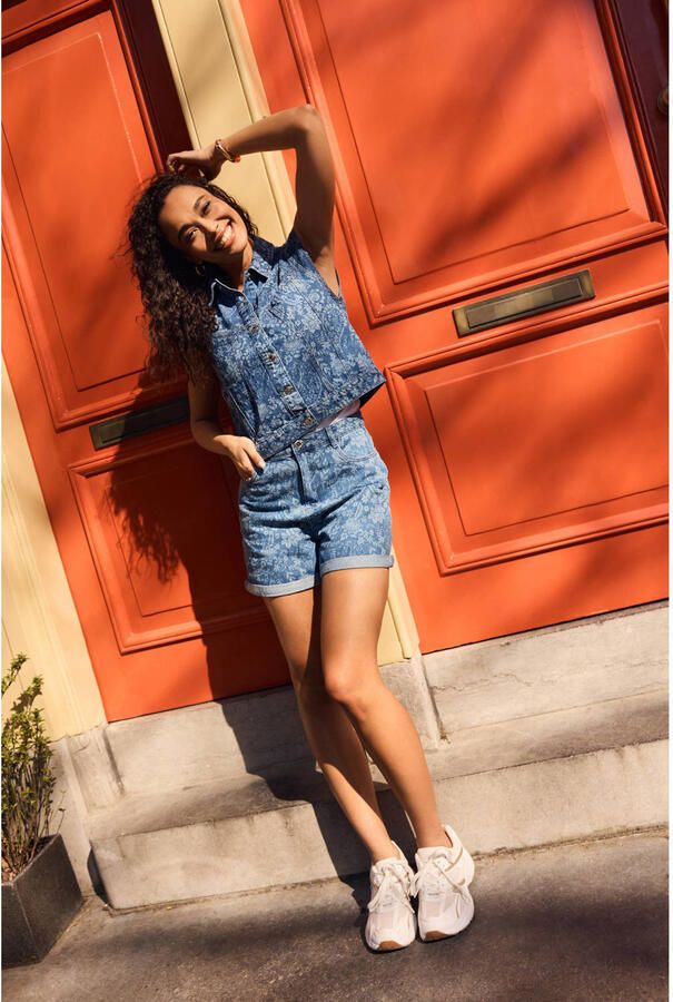 LOLALIZA Romy Monteiro x Wehkamp denim gilet medium blue denim - Foto 2