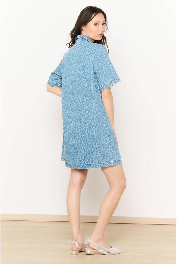 LOLALIZA Romy Monteiro x Wehkamp denim spijkerjurk medium blue denim