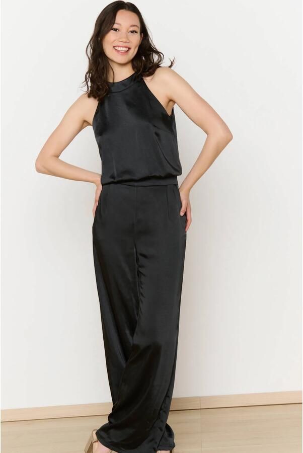 LOLALIZA Romy Monteiro x Wehkamp wide leg jumpsuit zwart