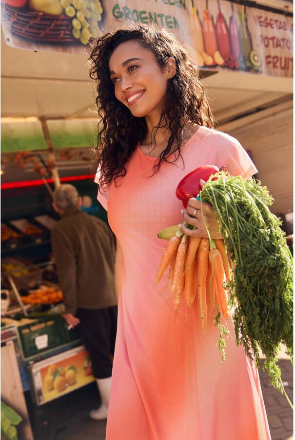 LOLALIZA Romy Monteiro x Wehkamp zomerjurk lichtroze - Foto 3