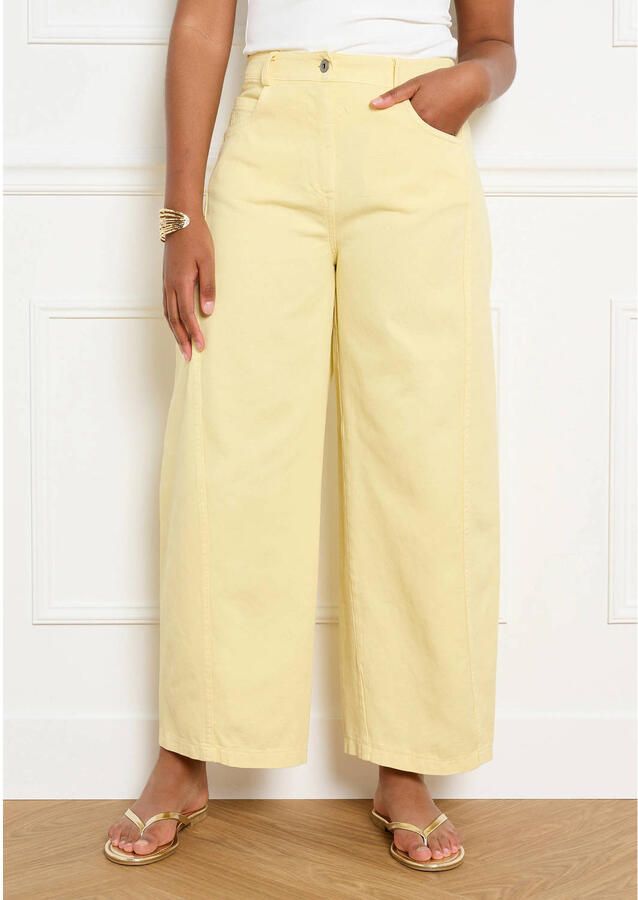 LOLALIZA Sanny x Wehkamp barrel jeans lichtgeel - Foto 2