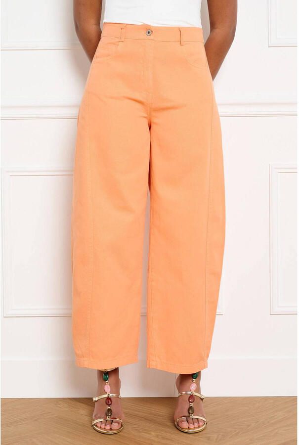 LOLALIZA Sanny x Wehkamp barrel jeans oranje