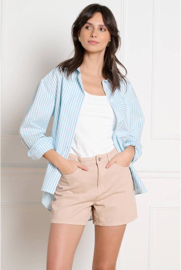 LOLALIZA Sanny x Wehkamp denim regular waist short beige