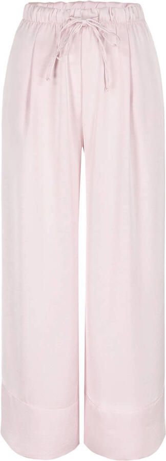 LOLALIZA satijnen high waist broek lichtroze - Foto 3