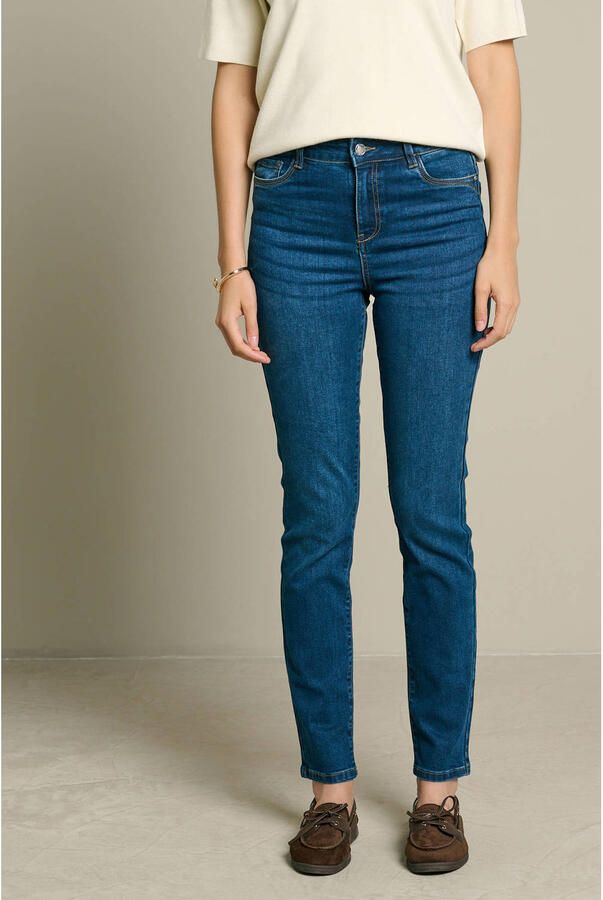 LOLALIZA slim fit jeans donkerblauw