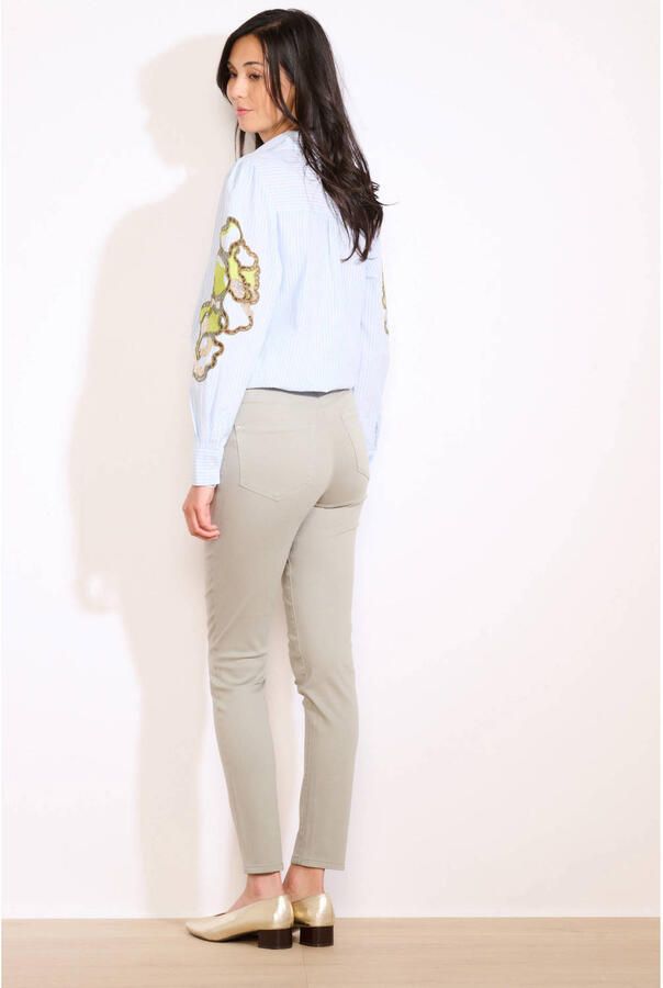 LOLALIZA slim high waist broek lichtkaki - Foto 3