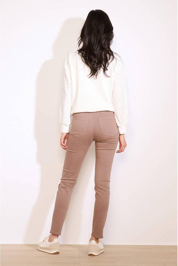 LOLALIZA slim high waist broek taupe - Foto 3