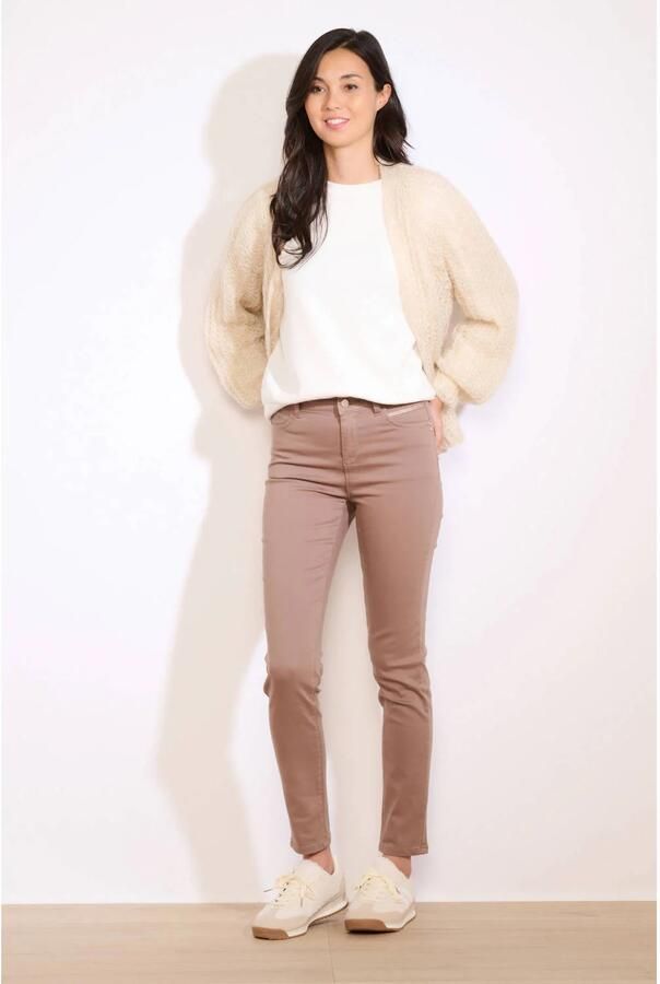 LOLALIZA slim high waist broek taupe - Foto 2
