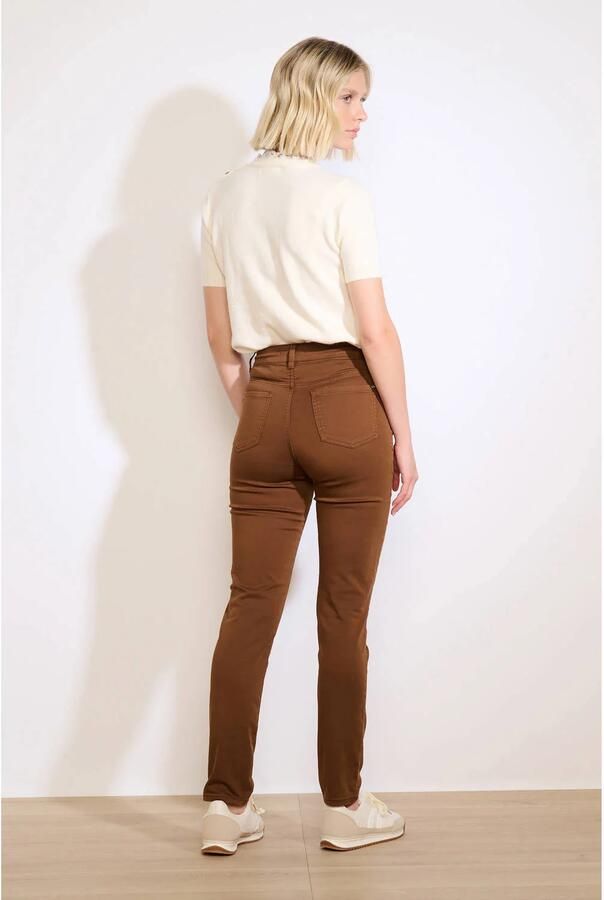 LOLALIZA slim regular waist broek bruin - Foto 2