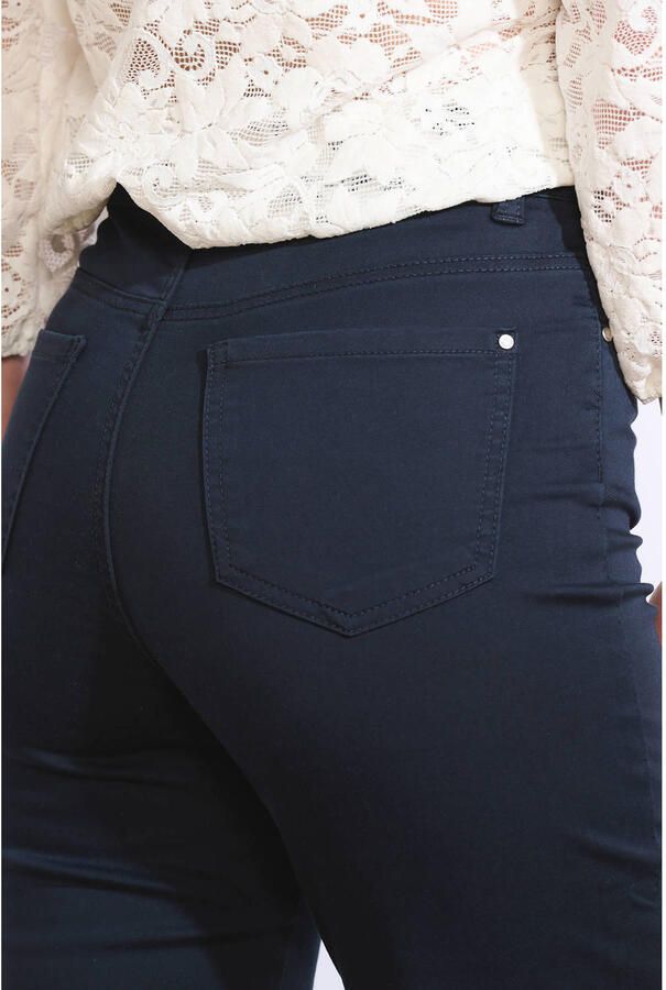 LOLALIZA slim regular waist broek marine - Foto 2