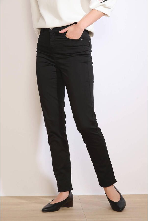 LOLALIZA slim regular waist broek zwart