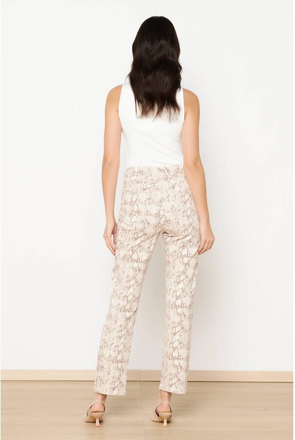 LOLALIZA slim regular waist casual broek beige - Foto 3