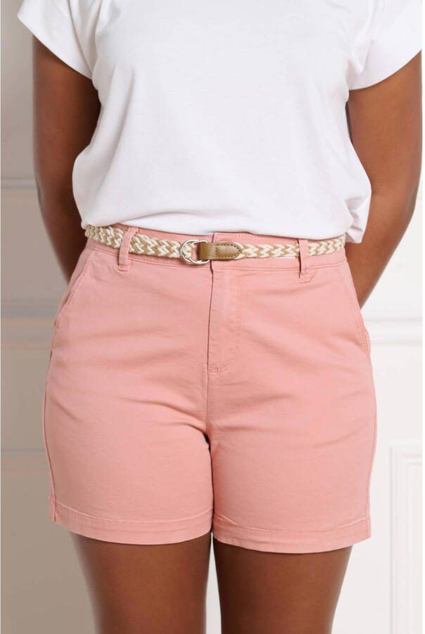 LOLALIZA slim regular waist chino short lichtroze