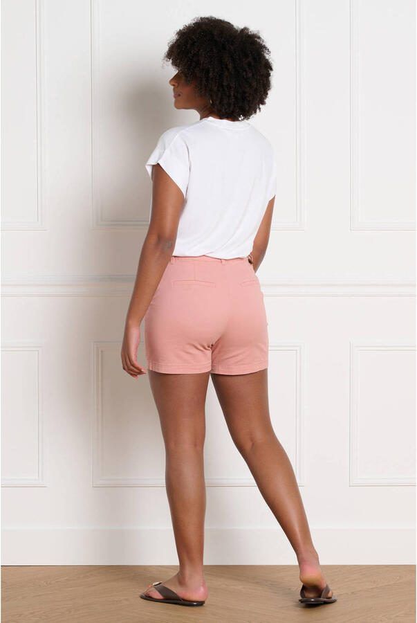 LOLALIZA slim regular waist chino short lichtroze - Foto 3