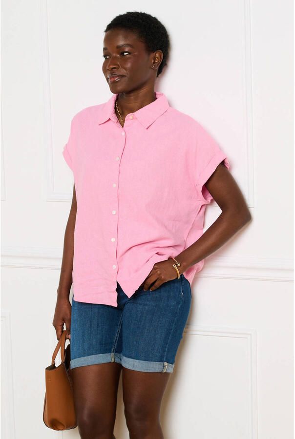 LOLALIZA slim regular waist short dark blue denim