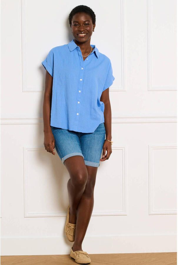 LOLALIZA slim regular waist short medium blue denim