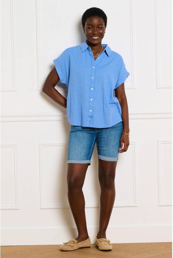 LOLALIZA slim regular waist short medium blue denim - Foto 3
