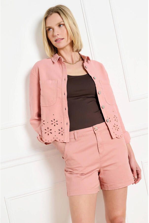 LOLALIZA spijkerjas broderie roze