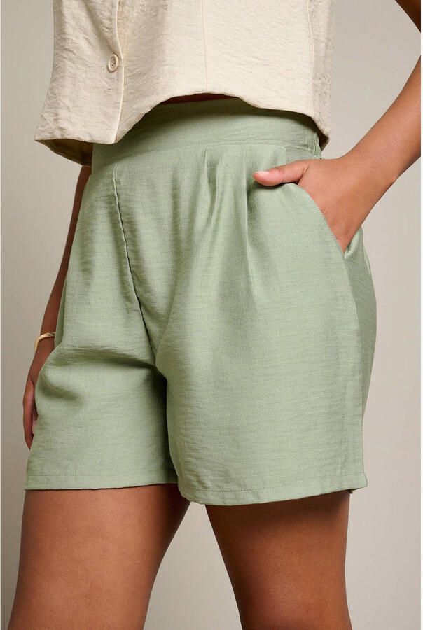 LOLALIZA straight fit korte broek mintgroen - Foto 3