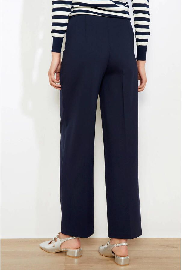 LOLALIZA straight high waist broek donkerblauw - Foto 2