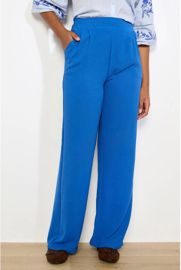 LOLALIZA straight high waist casual broek blauw